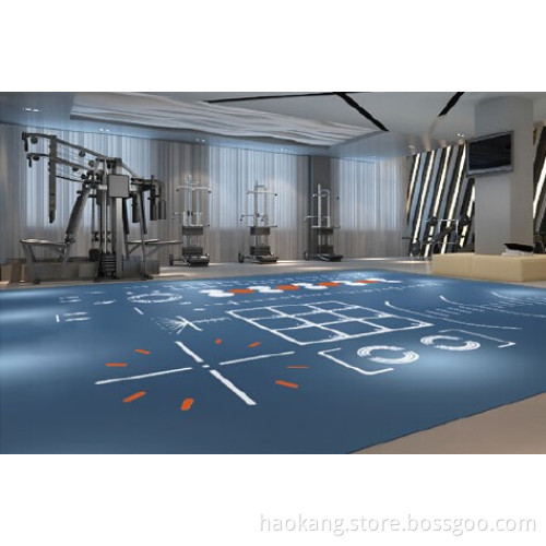 Custom logo fitness floor mat